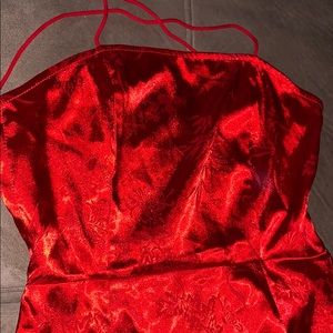 silver satin oriental lace up back bodycon dress